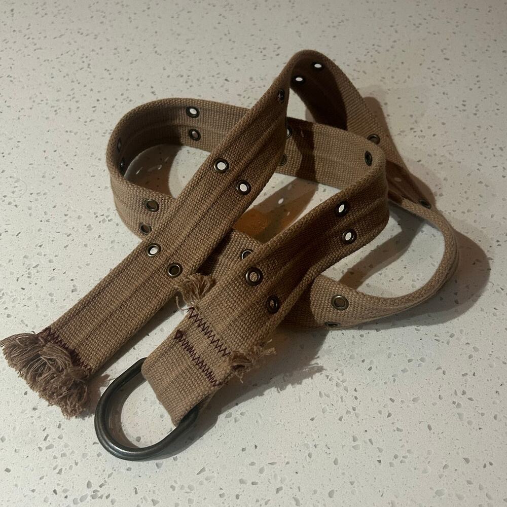 Belt Canvas Rivet Tan - Picture 5 of 8